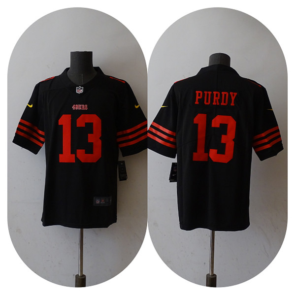 Youth San Francisco 49ers #13 Brock Purdy Black Vapor Untouchable Limited Football Stitched Jersey